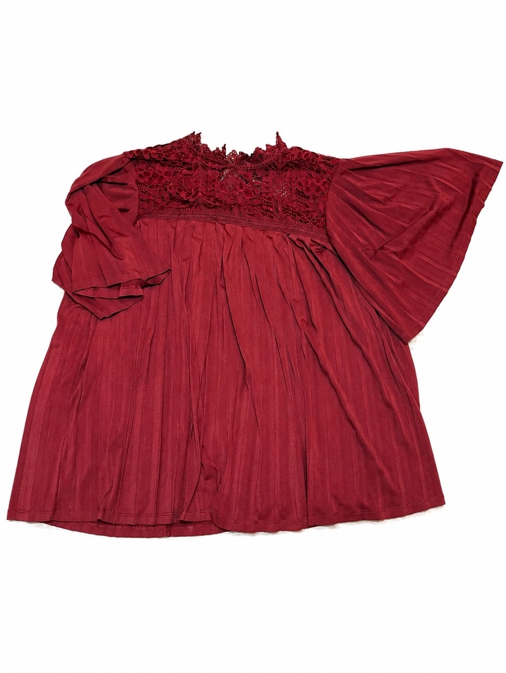 Cable & Gauge Floral Lace Flowy Blouse Size L